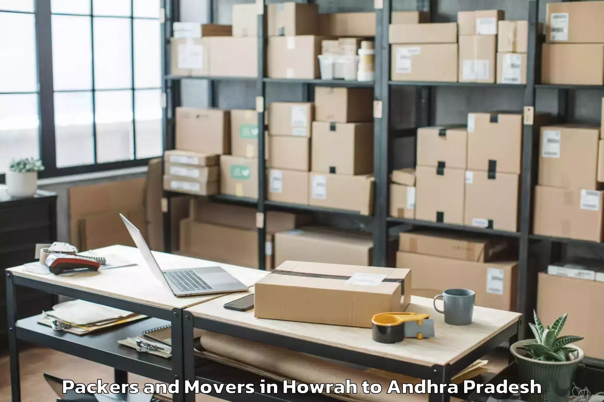 Affordable Howrah to Rentachintala Packers And Movers